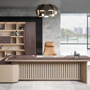 Chic Executive Office Desk with Optional Cabinet