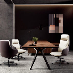 Refined Office Chair with Matching Visitor Seats