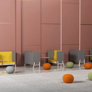 Elegant Upholstered Modular Lounge Settings for Office Spaces