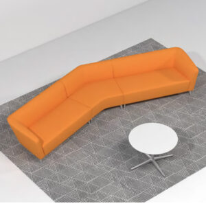 Plush Upholstered Modular Lounge Settings for Office Spaces