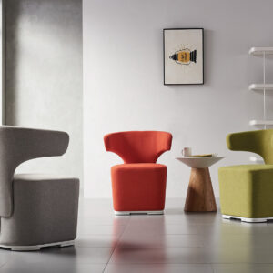 Stylish Upholstered Single Waiting Area Seats