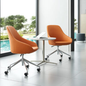 Elegant Upholstered Single Waiting Area Seats