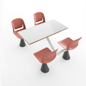 Durable Combination Joined Tables and Chairs