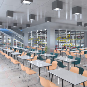 Modular Canteen Seats with Sled Base